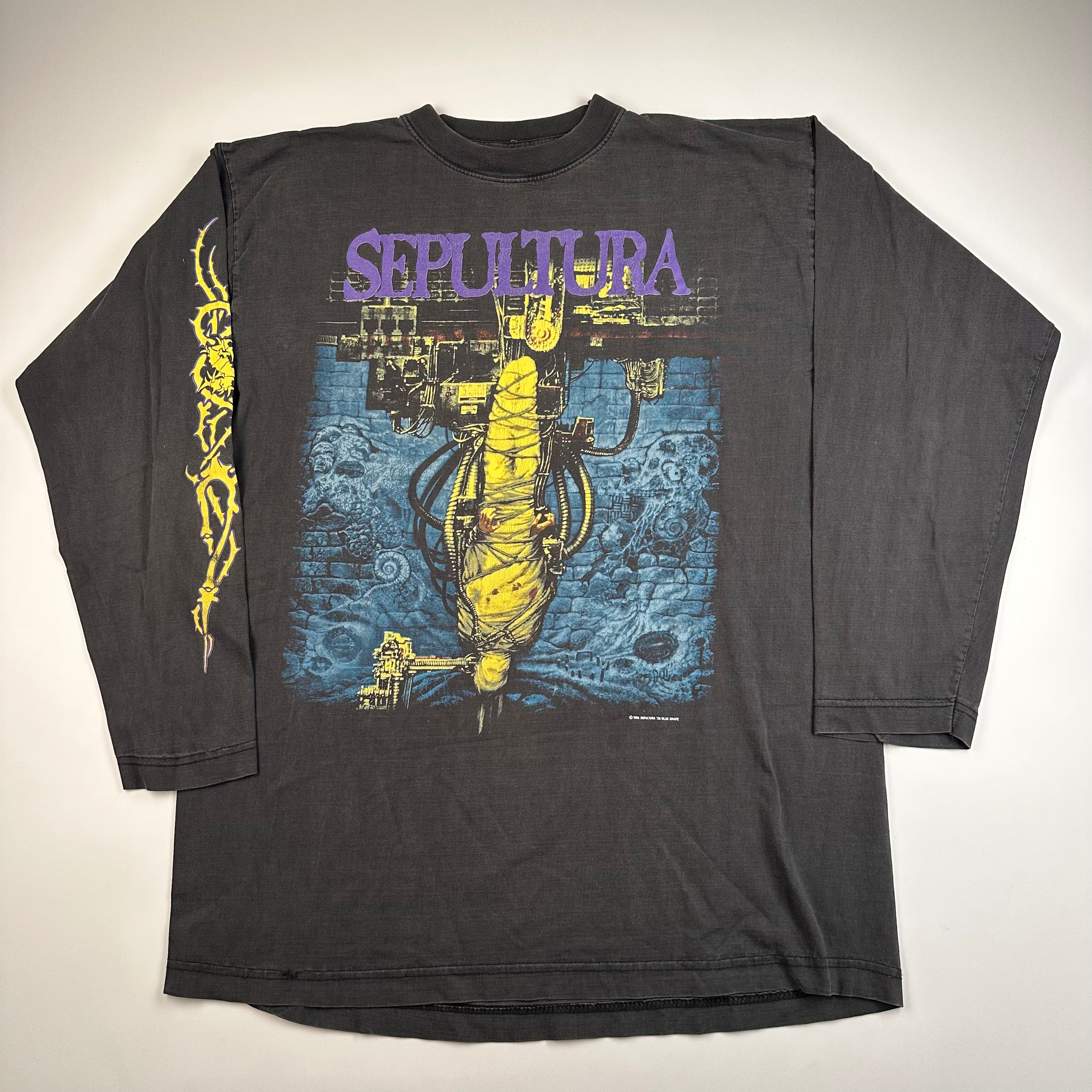 Vintage 1993 Sepultura Long Sleeve Shirt XL Chaos A.D. – Madd Vintage