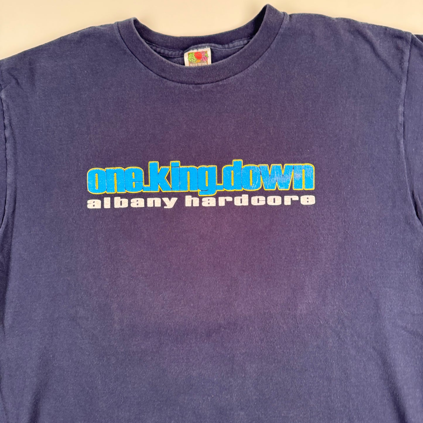 Vintage 90s One King Down Shirt XL Albany Hardcore