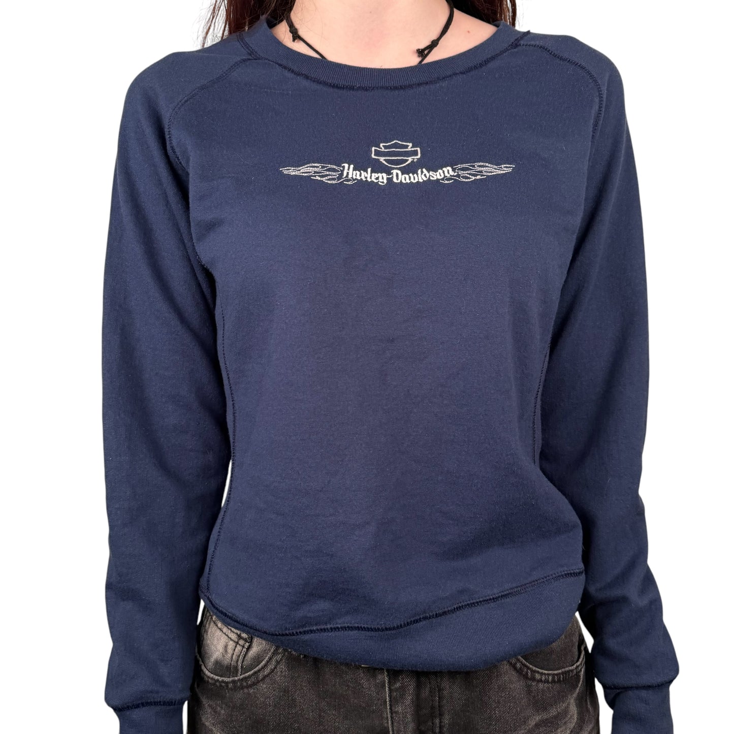 Vintage 2000s Harley Davidson Womens Crewneck Sweatshirt Small