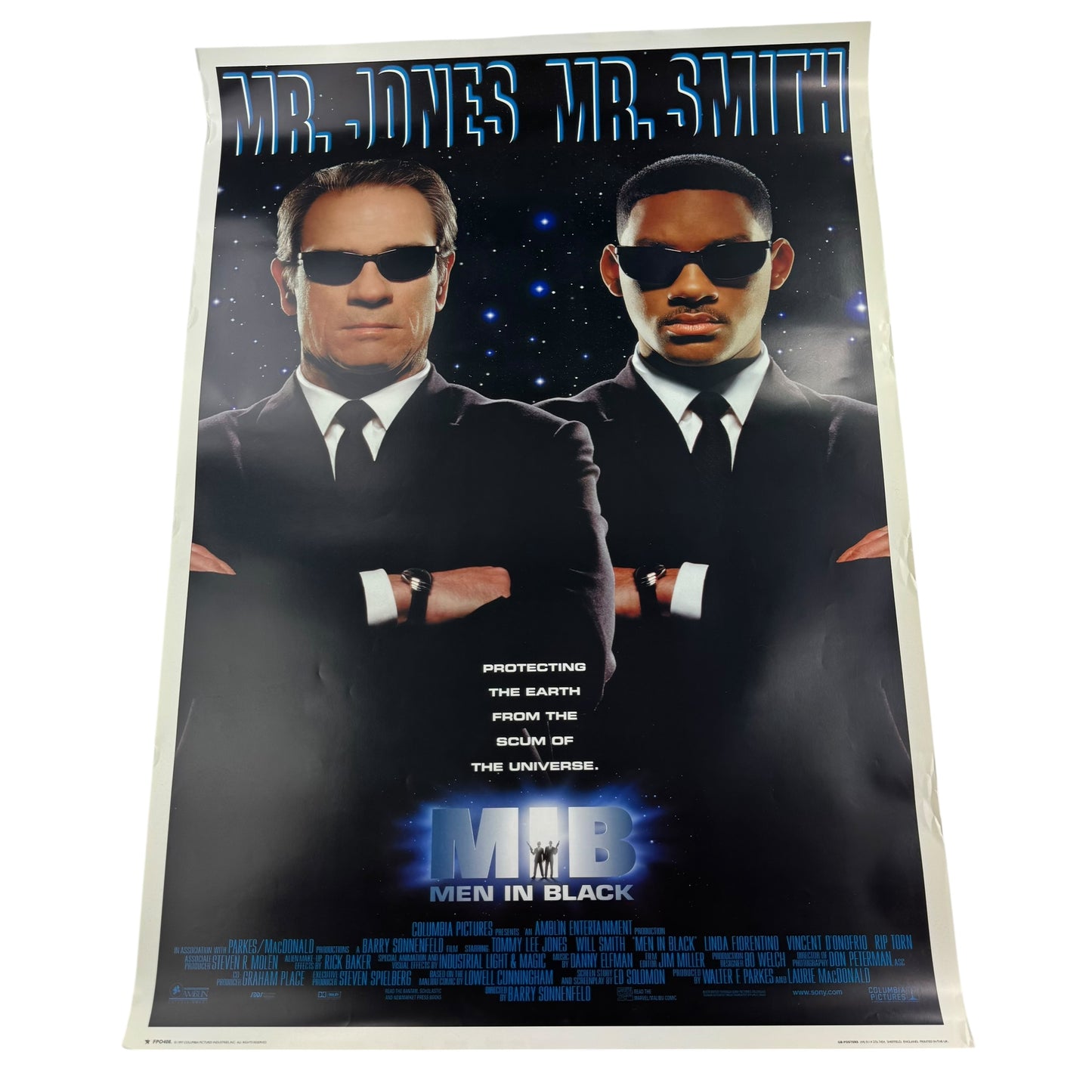 Vintage 1997 Men In Black Poster