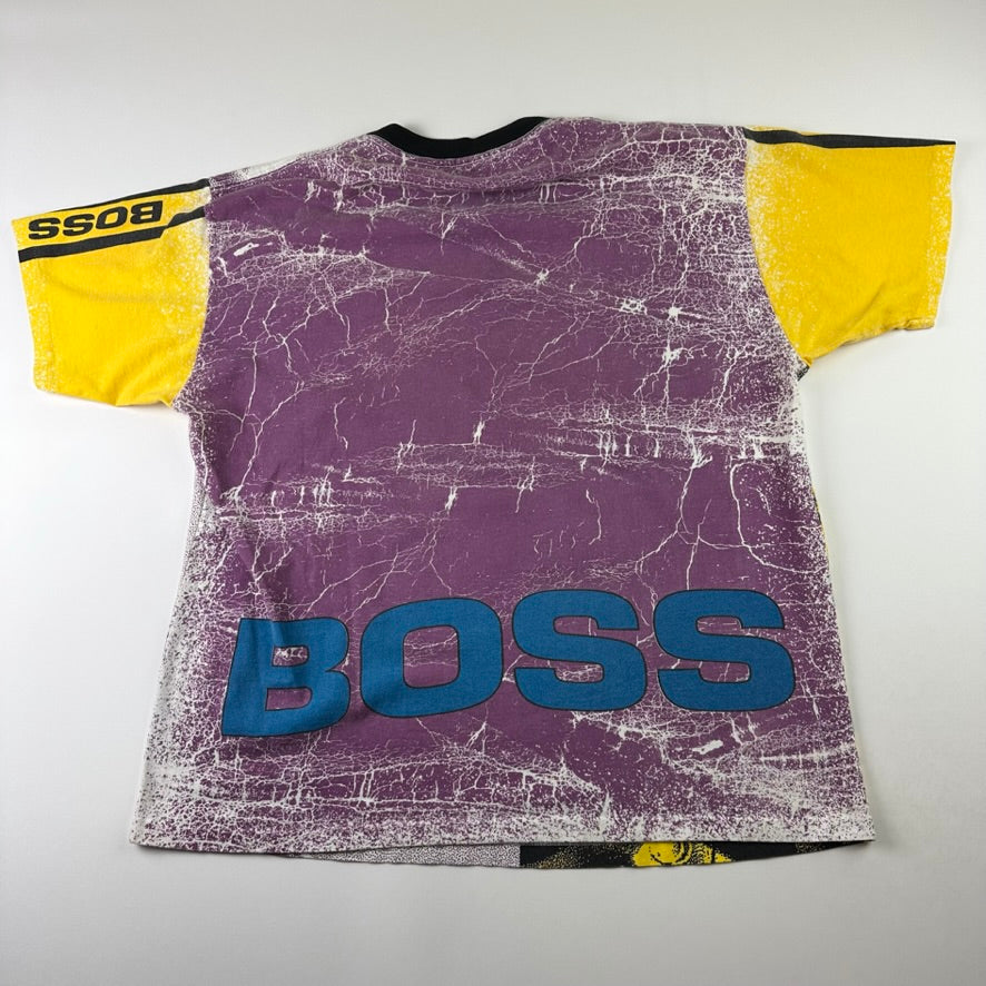 Vintage 90s Boss Cycle Shirt XL All Over Print