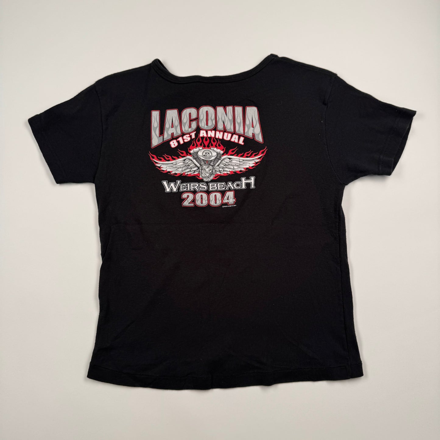 Vintage 2000s Skull Womens Shirt XL 2004 Laconia