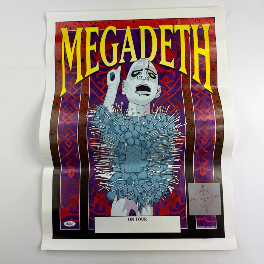 Vintage 1997 Megadeth Poster Gregg Gordon