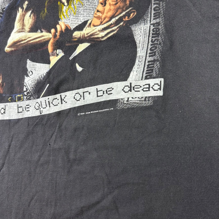 Vintage 1992 Iron Maiden Shirt XL Be Quick Or Be Dead
