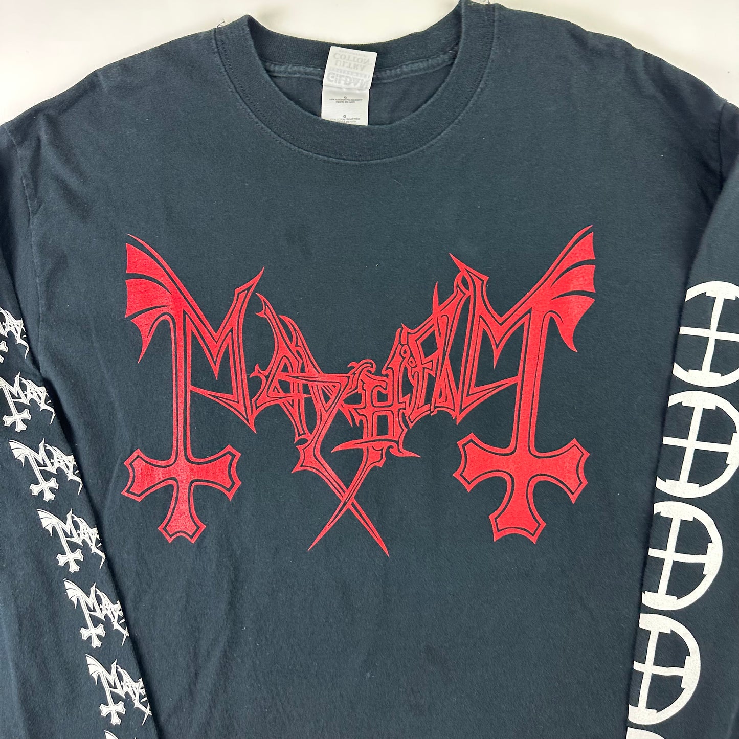 Vintage 90s Mayhem Long Sleeve Shirt Large Norwegian Black Metal