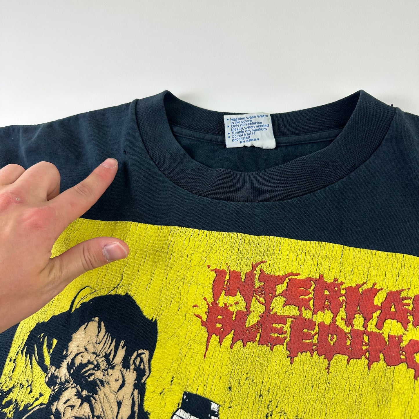 Vintage 90s Internal Bleeding Long Sleeve Shirt Large Voracious Contempt