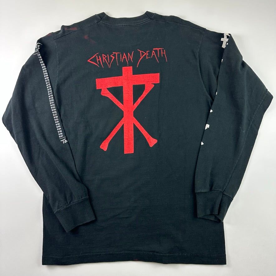 Vintage 1994 Christian Death Long Sleeve Shirt Large Sex And Drugs