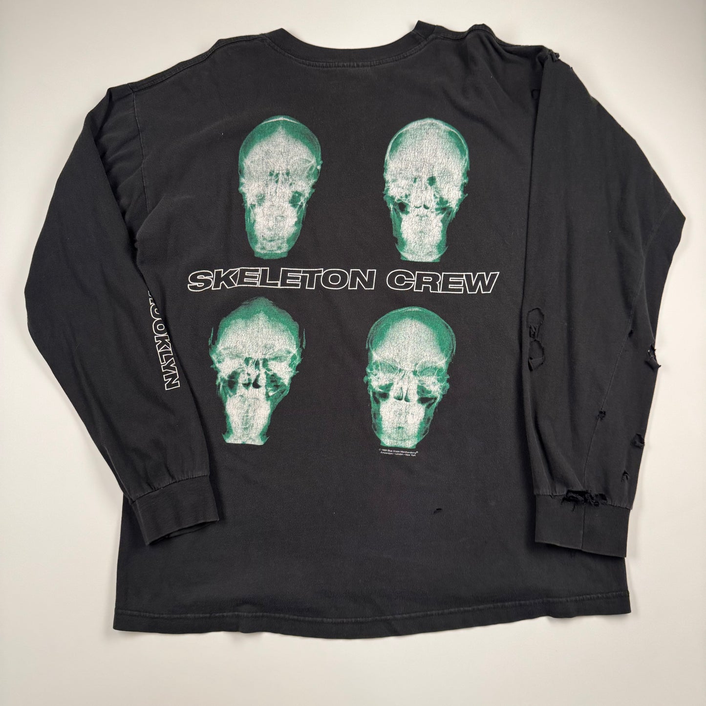 Vintage 90s Type O Negative Long Sleeve Shirt XL Skeleton Crew