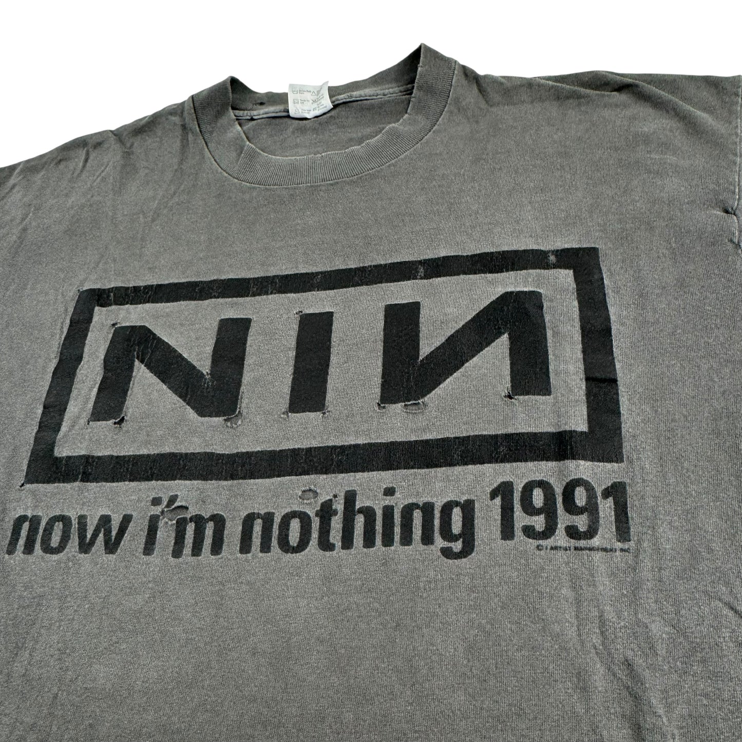 Vintage 1991 Nine Inch Nails Shirt XL Now I'm Nothing