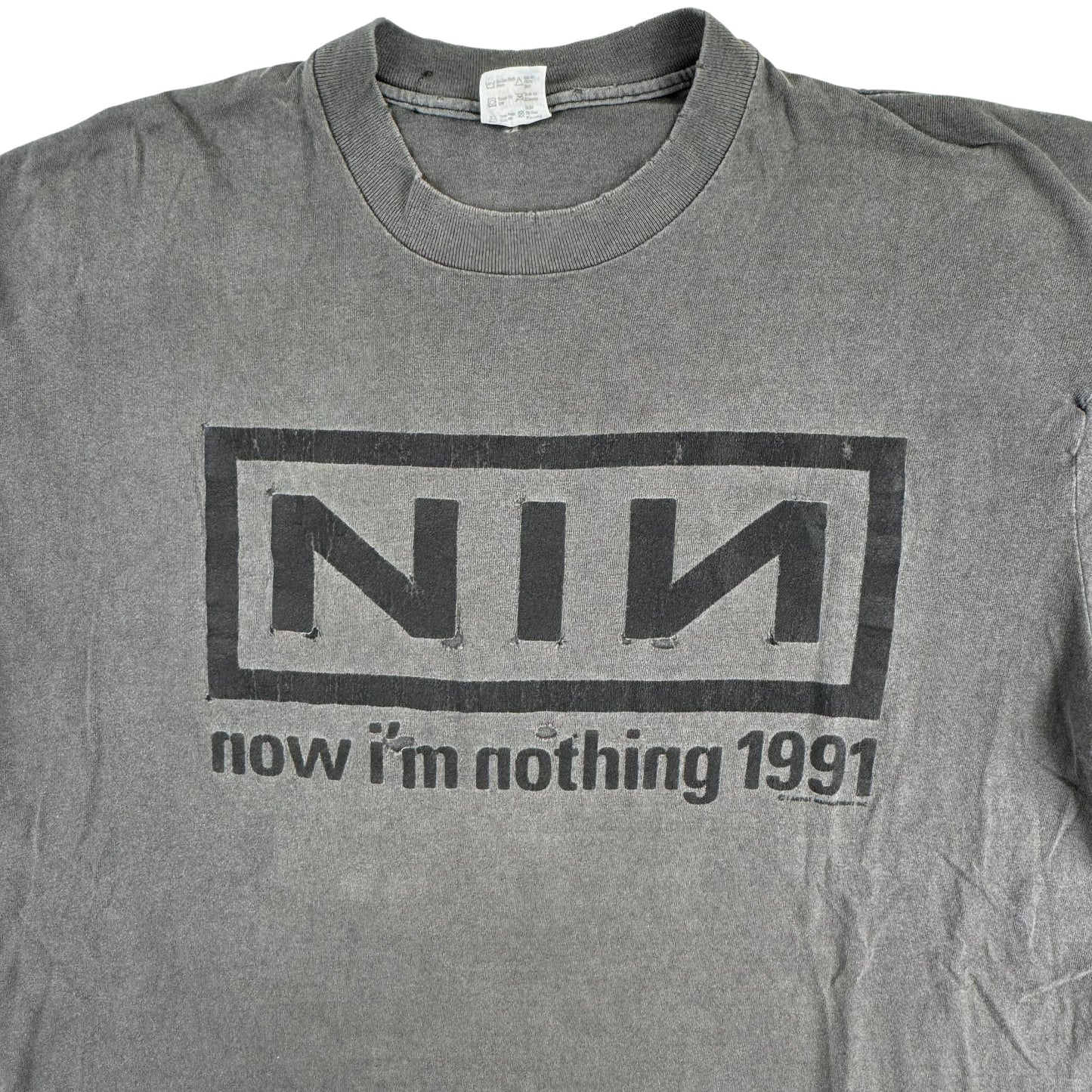 Vintage 1991 Nine Inch Nails Shirt XL Now I'm Nothing