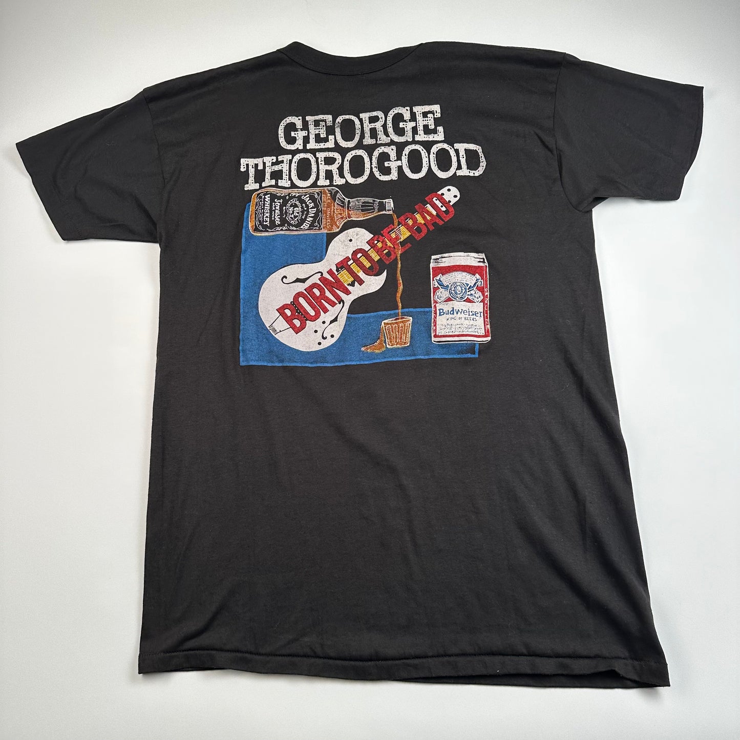 Vintage 80s George Thorogood Shirt XL Born To Be Bad