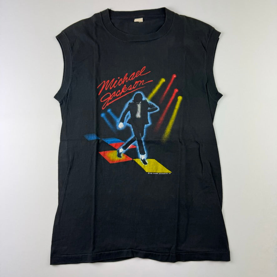 Vintage 1984 Michael Jackson Sleeveless Shirt Large Victory