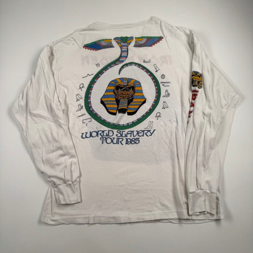 Vintage 1985 Iron Maiden Long Sleeve Shirt Medium World Slavery
