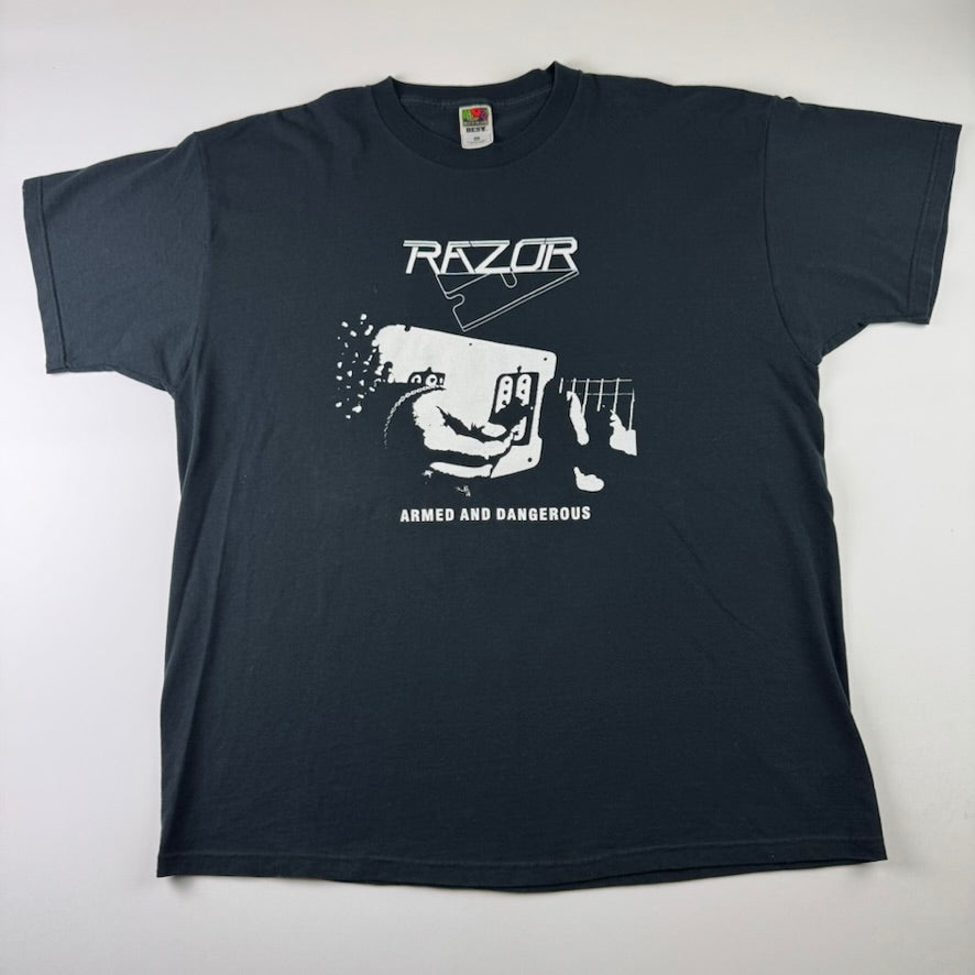 Vintage 90s Razor Shirt XXL Armed And Dangerous