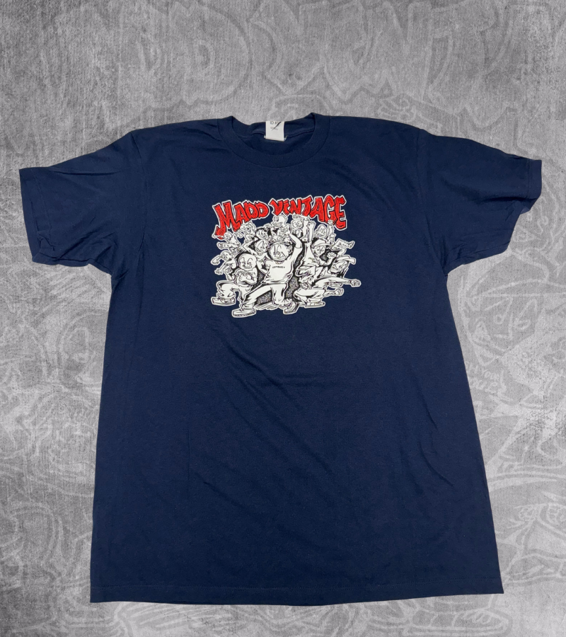 Madd Vintage Memorial T-Shirt - Navy Blue