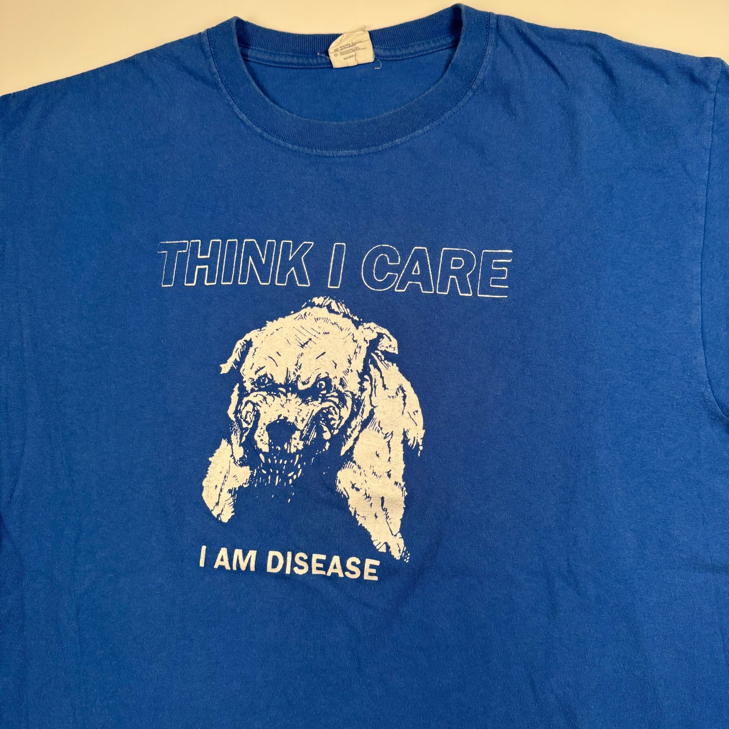 Vintage 2000s Think I care Shirt XL I Am Disease