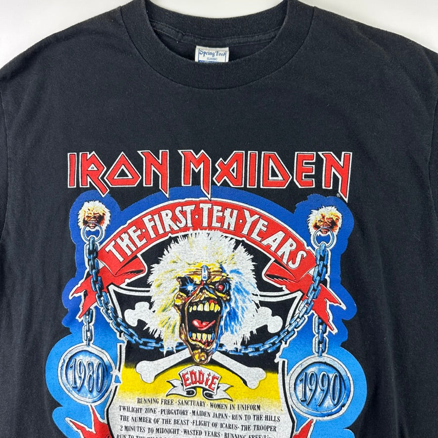 Vintage 1990 Iron Maiden Shirt Large The First Ten Years