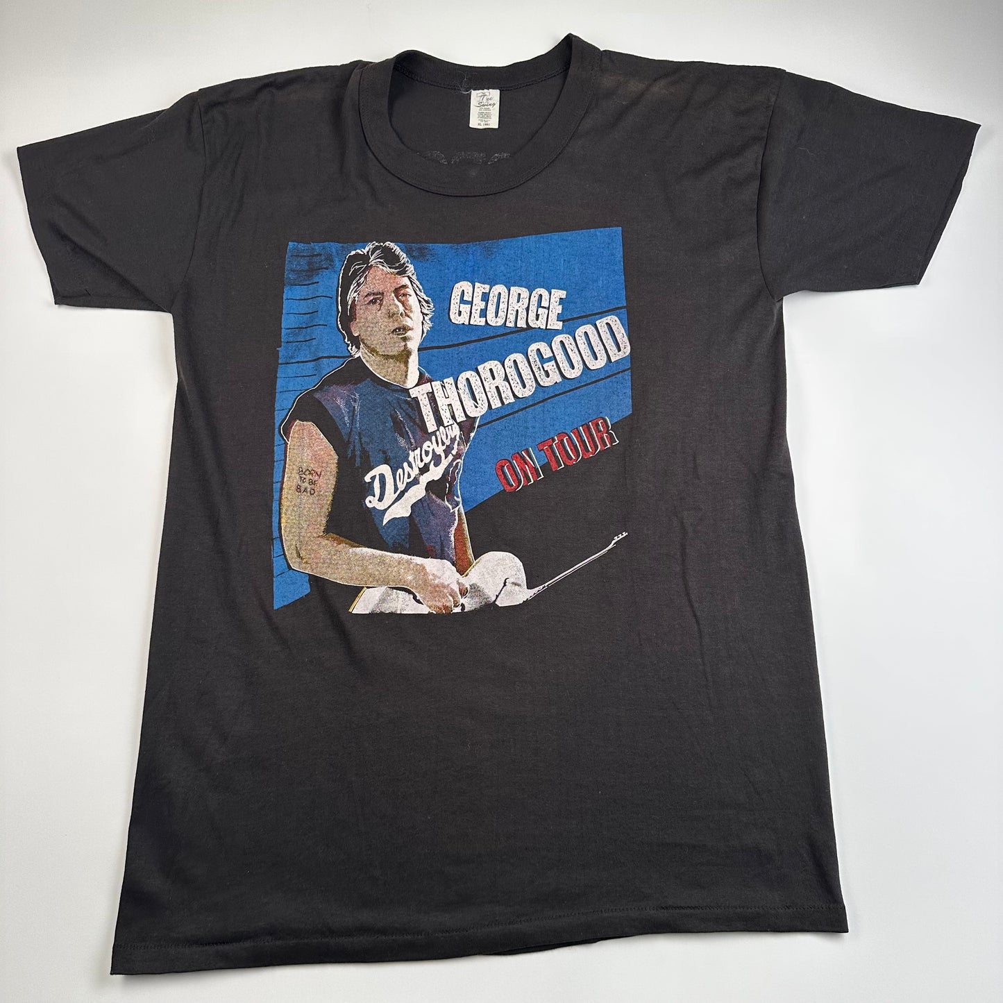 Vintage 80s George Thorogood Shirt XL Born To Be Bad