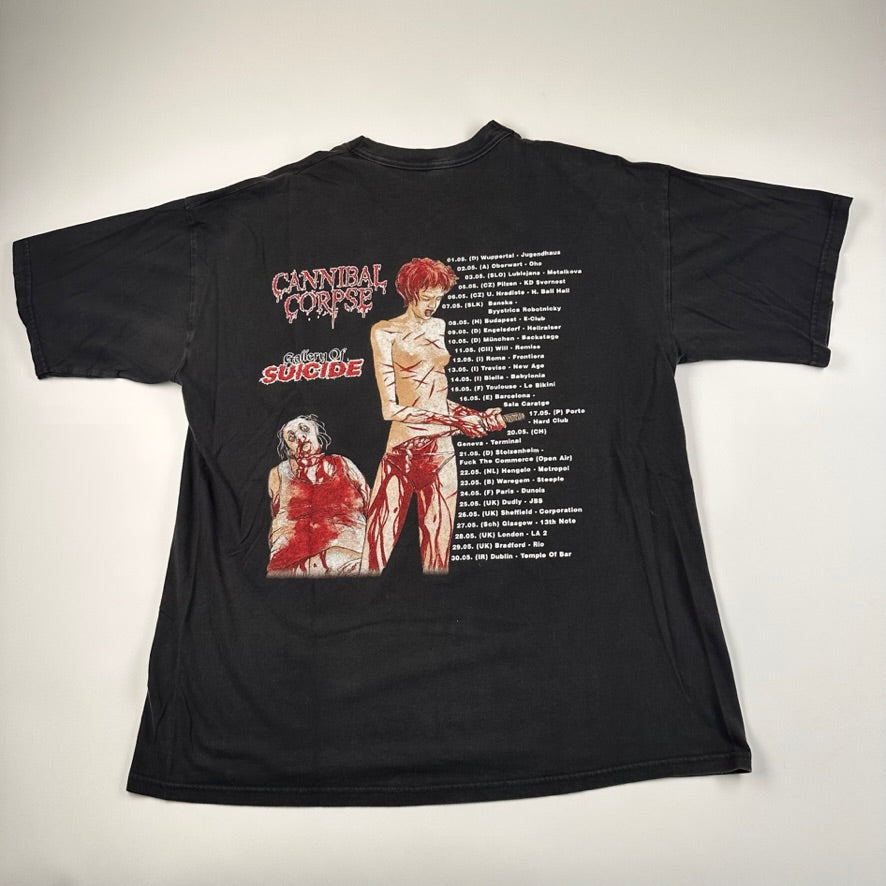 Vintage 90s Cannibal Corpse Shirt XL Gallery Of Suicide