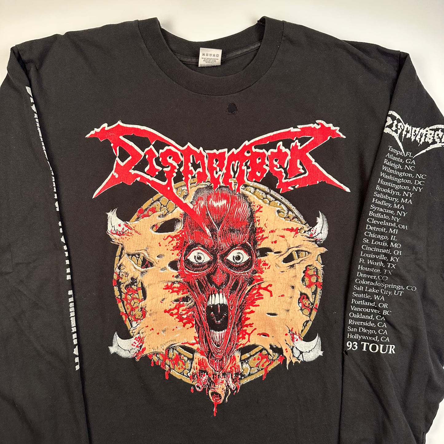 Vintage 1993 Dismember Long Sleeve Shirt XL North America