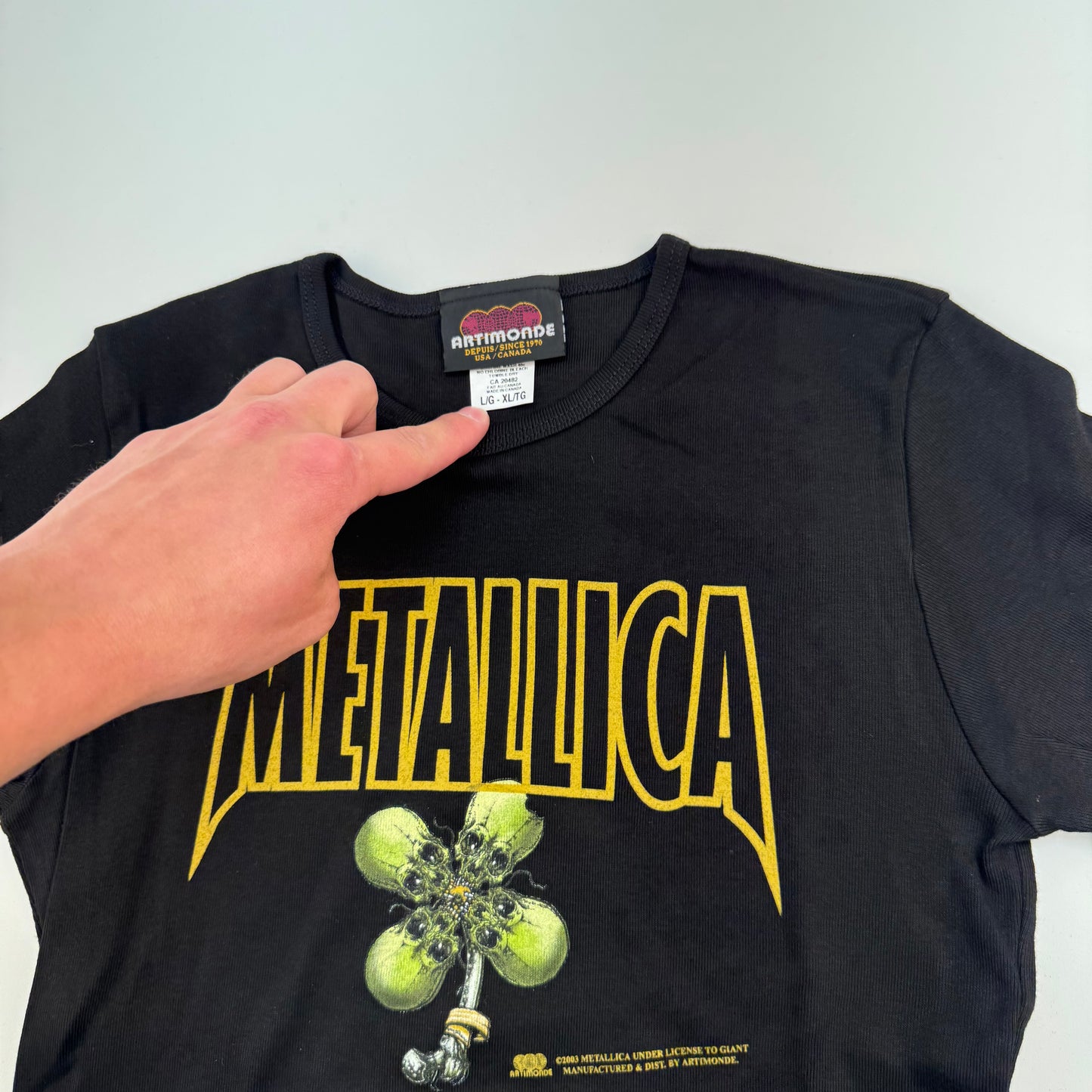 Vintage 2003 Metallica Womens Shirt Large Pushead