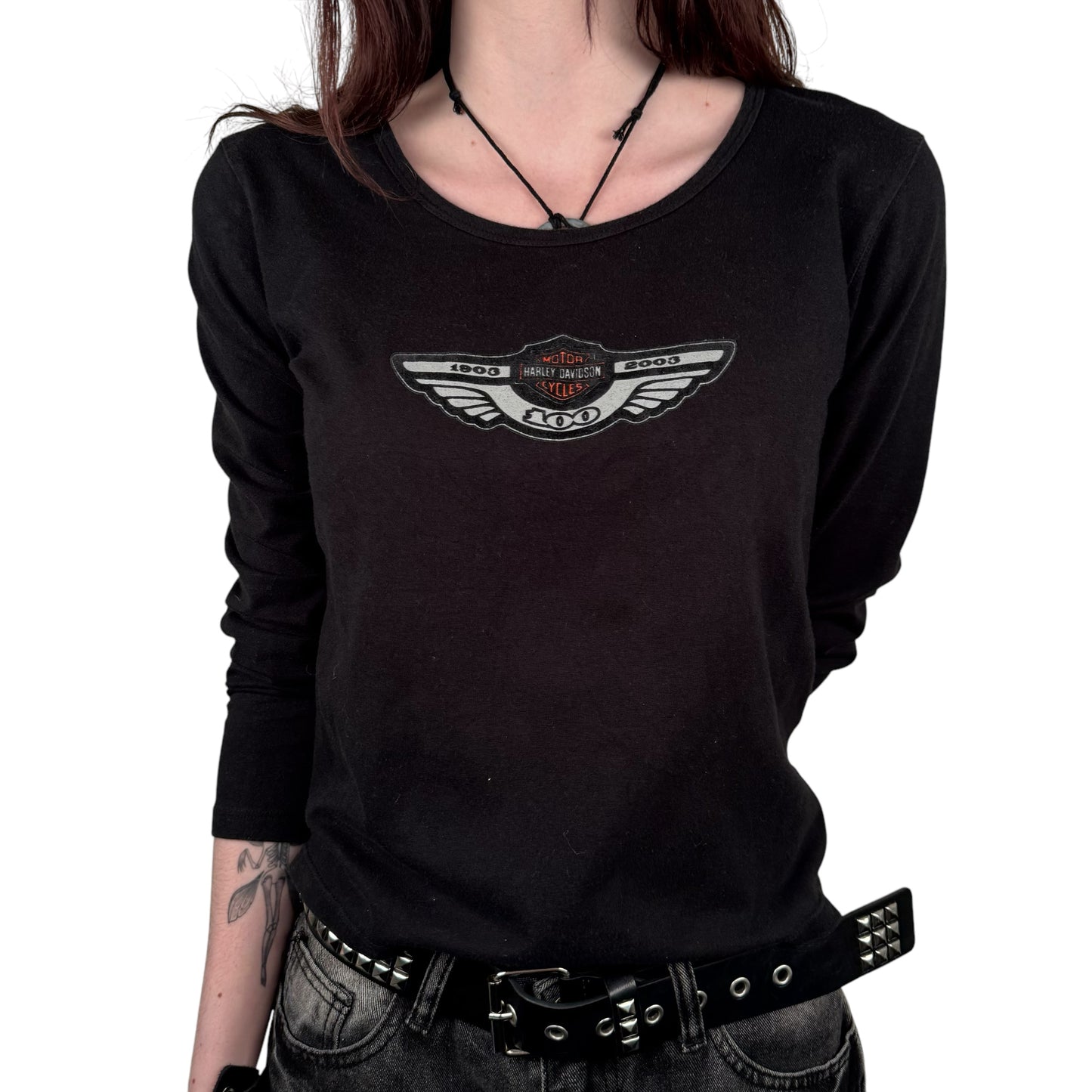 Vintage 2003 Harley Davidson Womens Long Sleeve Shirt Large