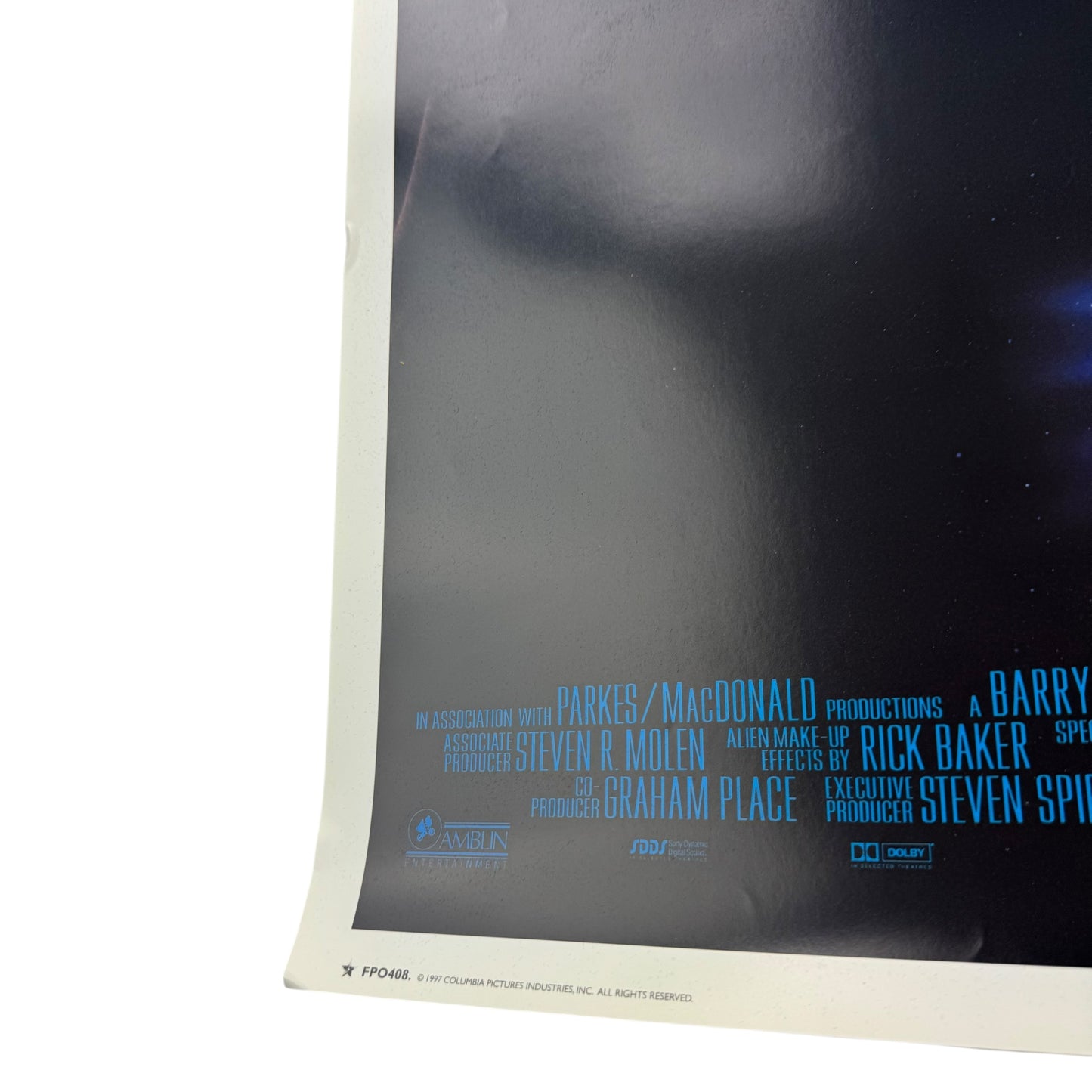Vintage 1997 Men In Black Poster