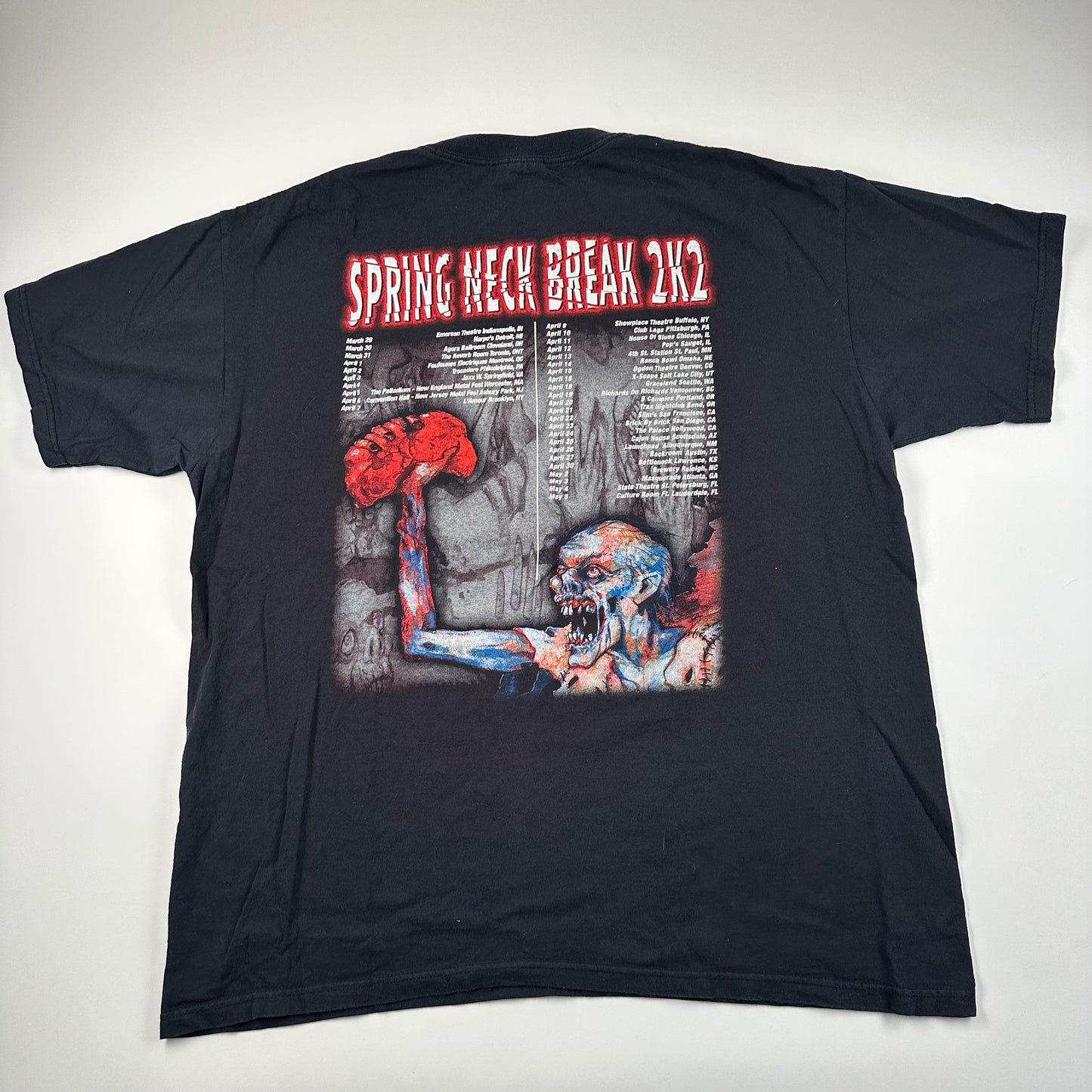 Vintage 2000s Cannibal Corpse Shirt XL Spring Neck Break