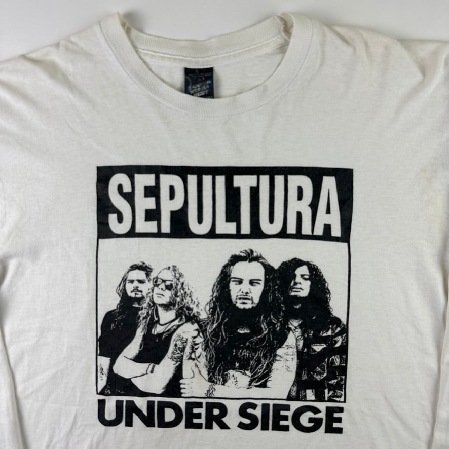Vintage 90s Sepultura Long Sleeve Shirt XL Under Siege