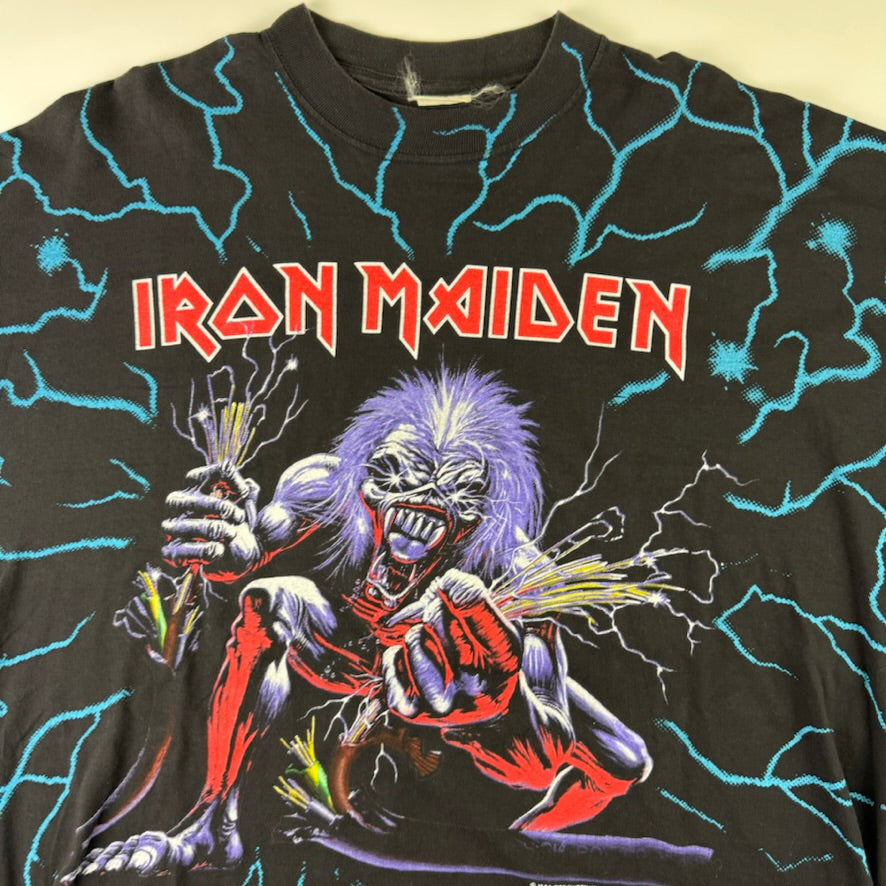 Vintage 1993 Iron Maiden Shirt XL All Over Print A Real Live One