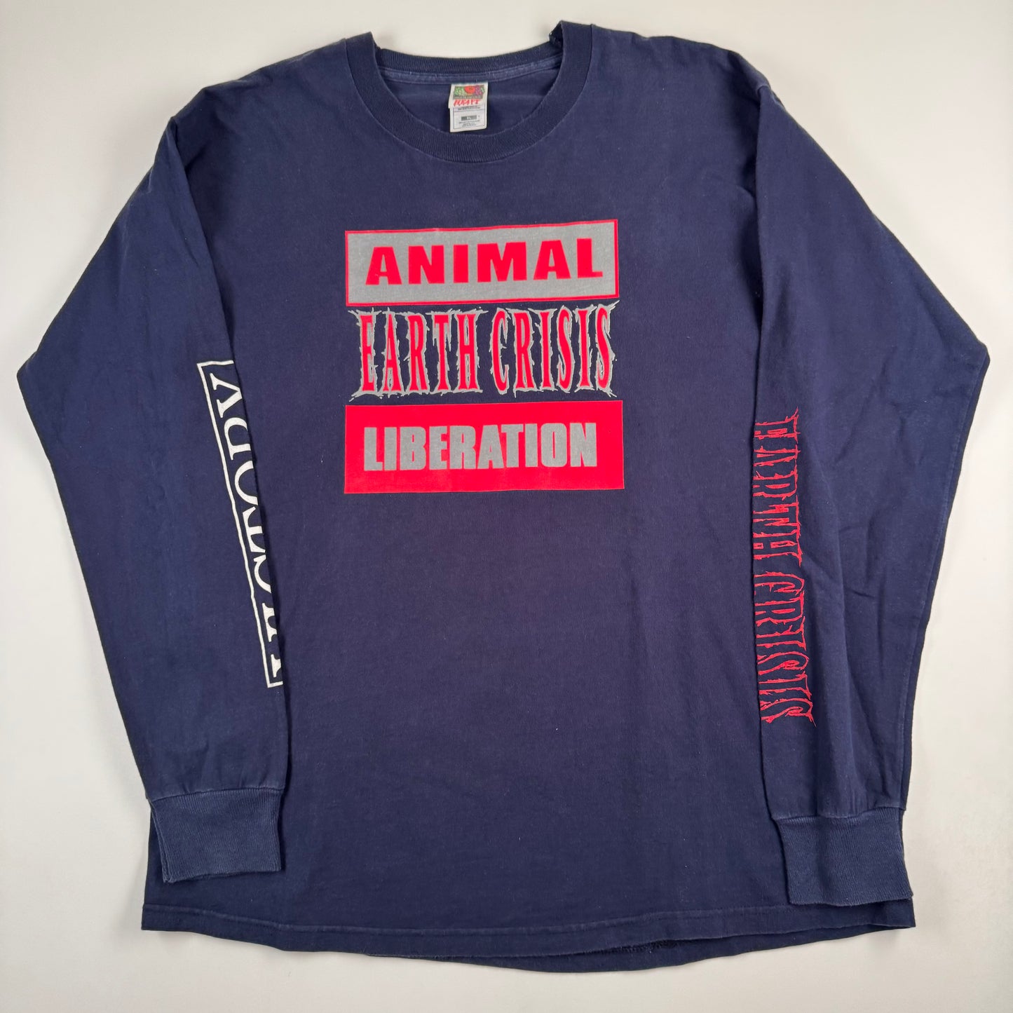 Vintage 90s Earth Crisis Long Sleeve Shirt XL Animal Liberation