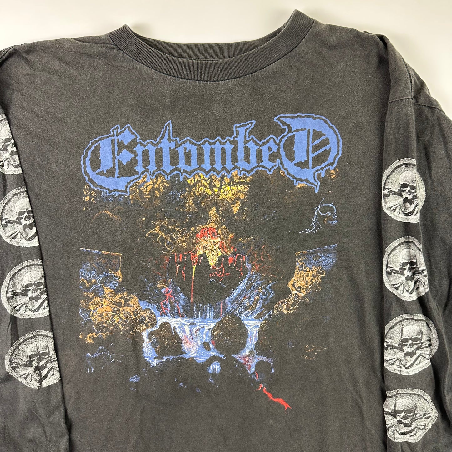 Vintage 1990 Entombed Long Sleeve Shirt XL Clandestine