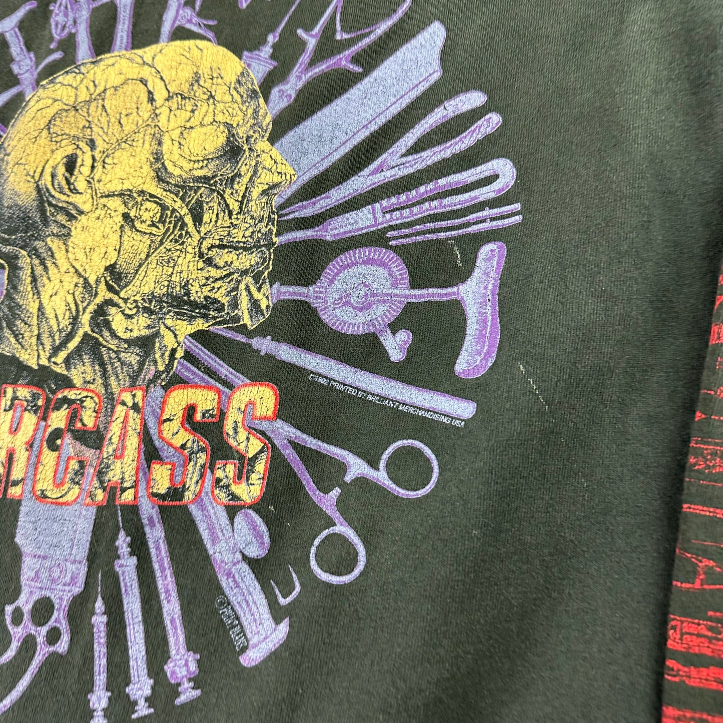 Vintage 1992 Carcass Long Sleeve Shirt Large