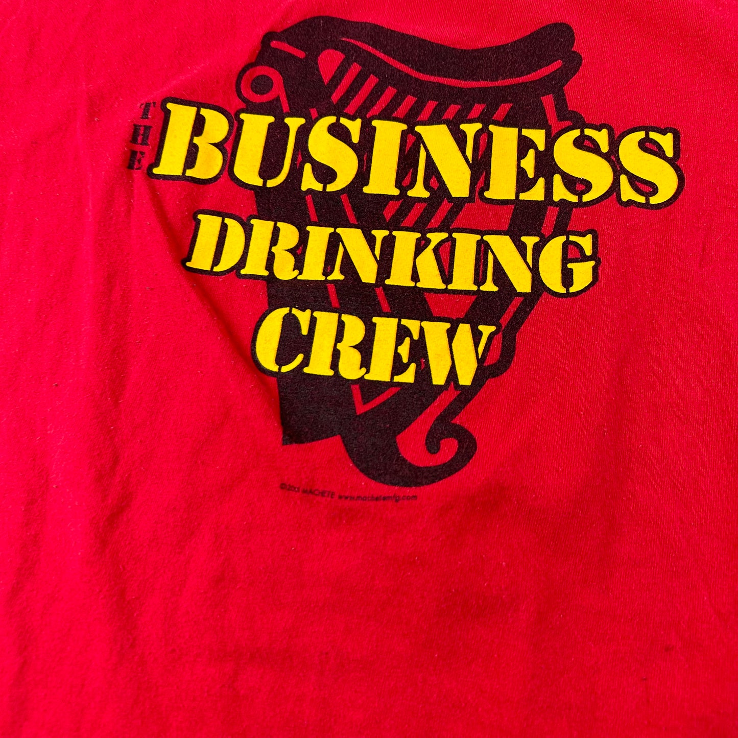 Vintage 2001 The Business Shirt XL Drinking Crew