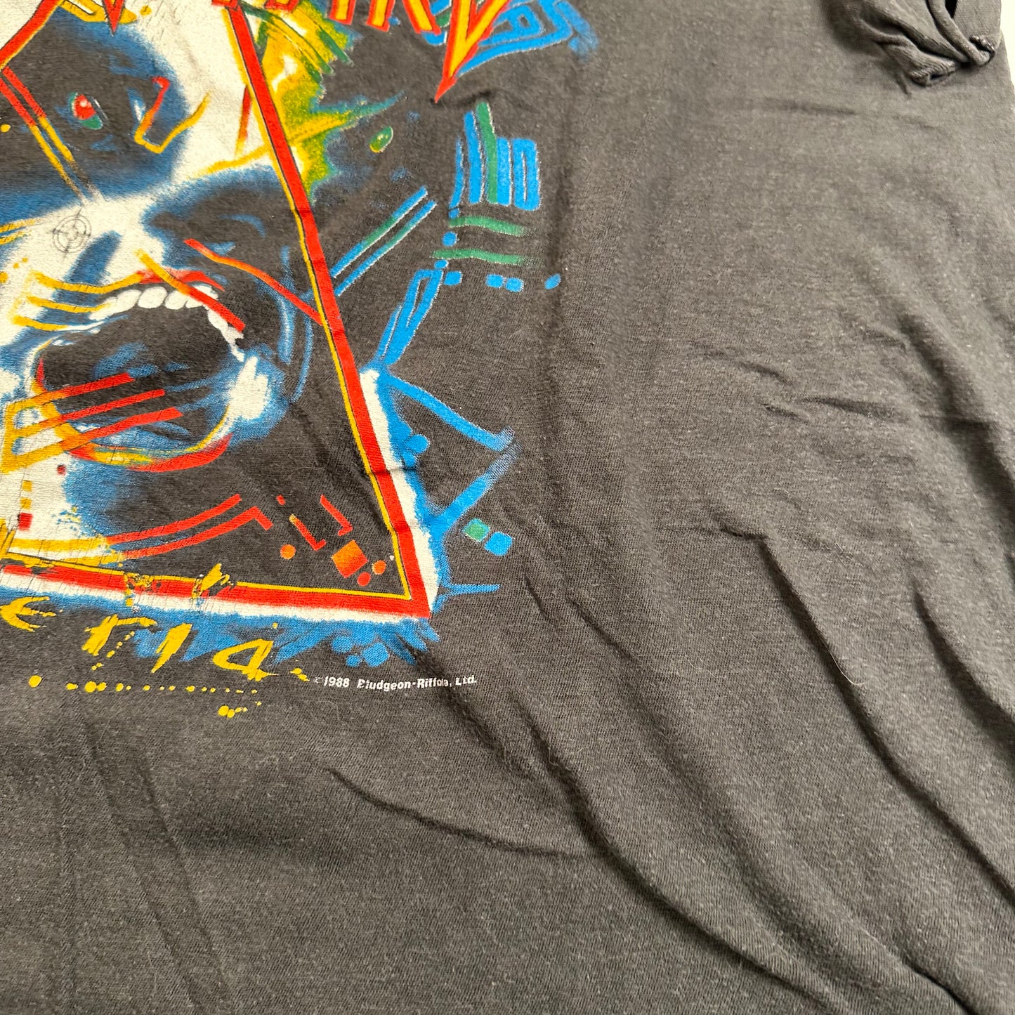 Vintage 1988 Def Leppard Sleeveless Shirt Large Hysteria