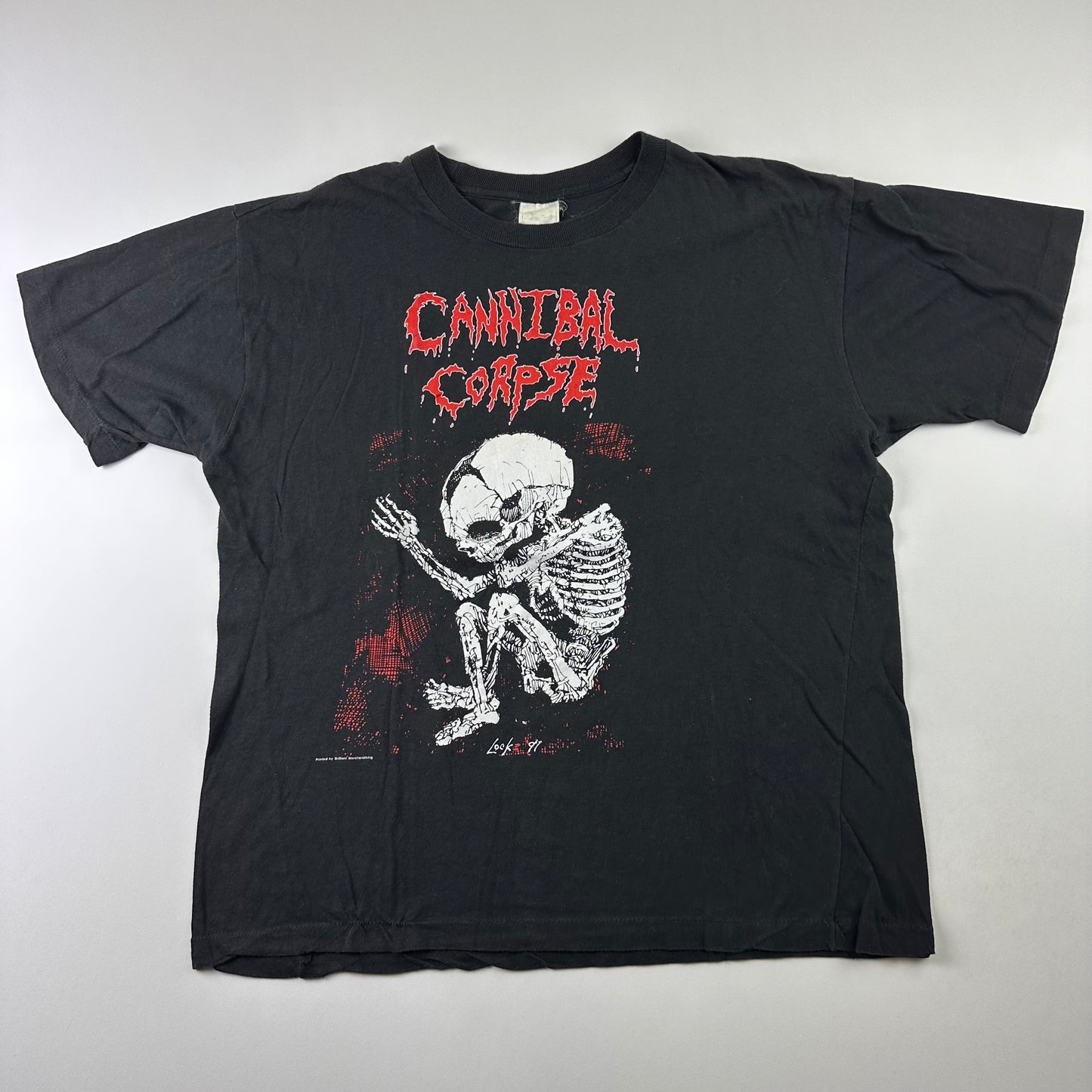 Vintage 1991 Cannibal Corpse Shirt Large Rock Hard Festivals