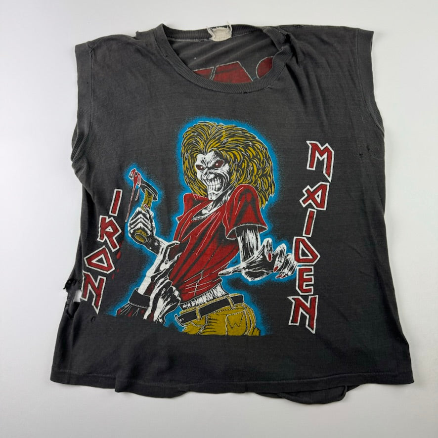 Vintage 80s Iron Maiden Sleeveless Medium Shirt Ratt
