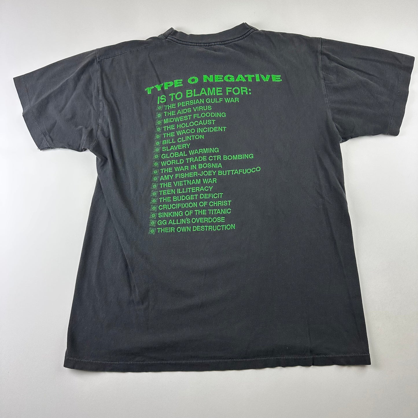Vintage 1993 Type O Negative Shirt Large Bloody Kisses