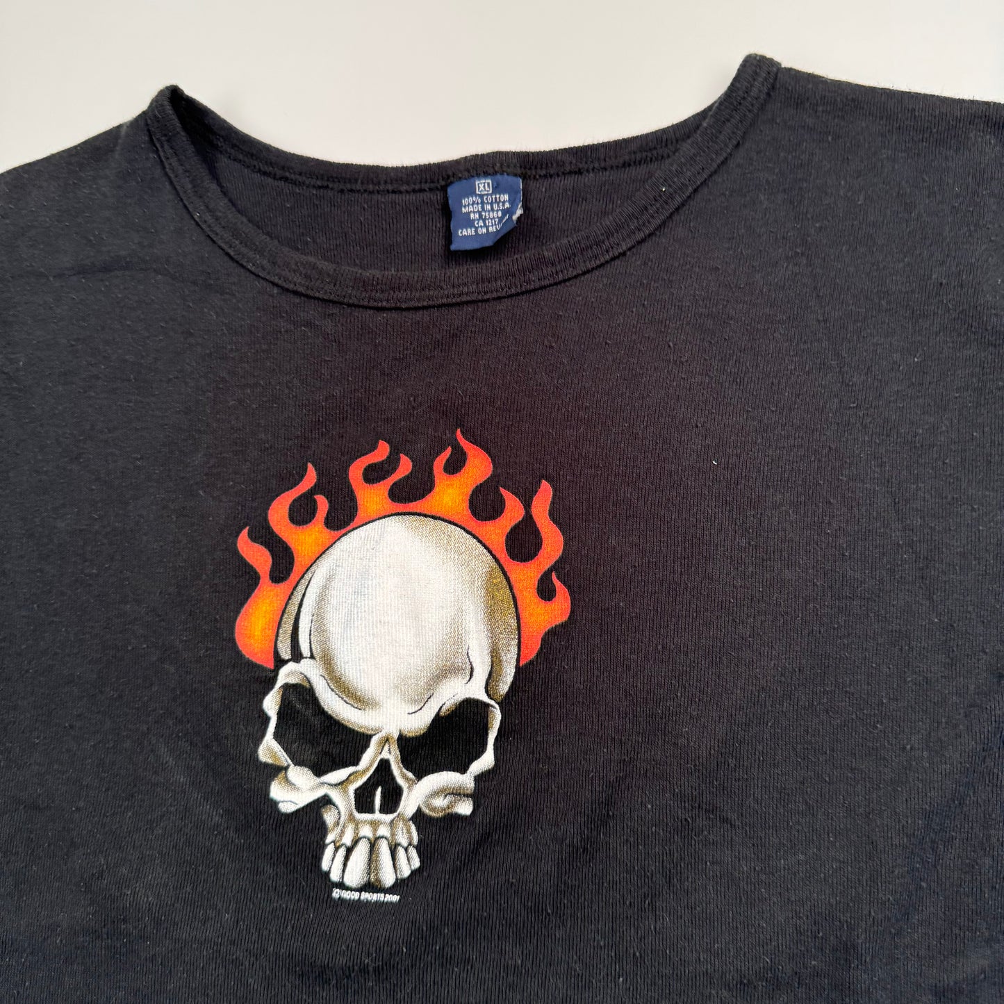 Vintage 2000s Skull Womens Shirt XL 2004 Laconia
