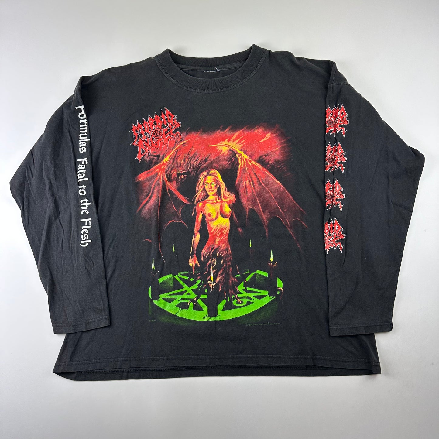 Vintage 90s Morbid Angel Long Sleeve Shirt XL Angel Of Disease