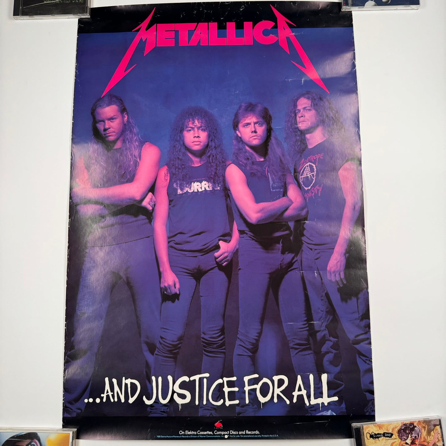 Vintage 1988 Metallica Poster And Justice For All