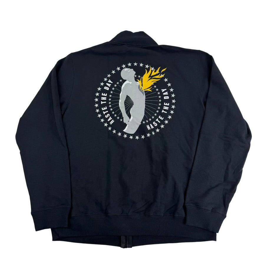 2000s Haste The Day Zip Up Sweatshirt XL