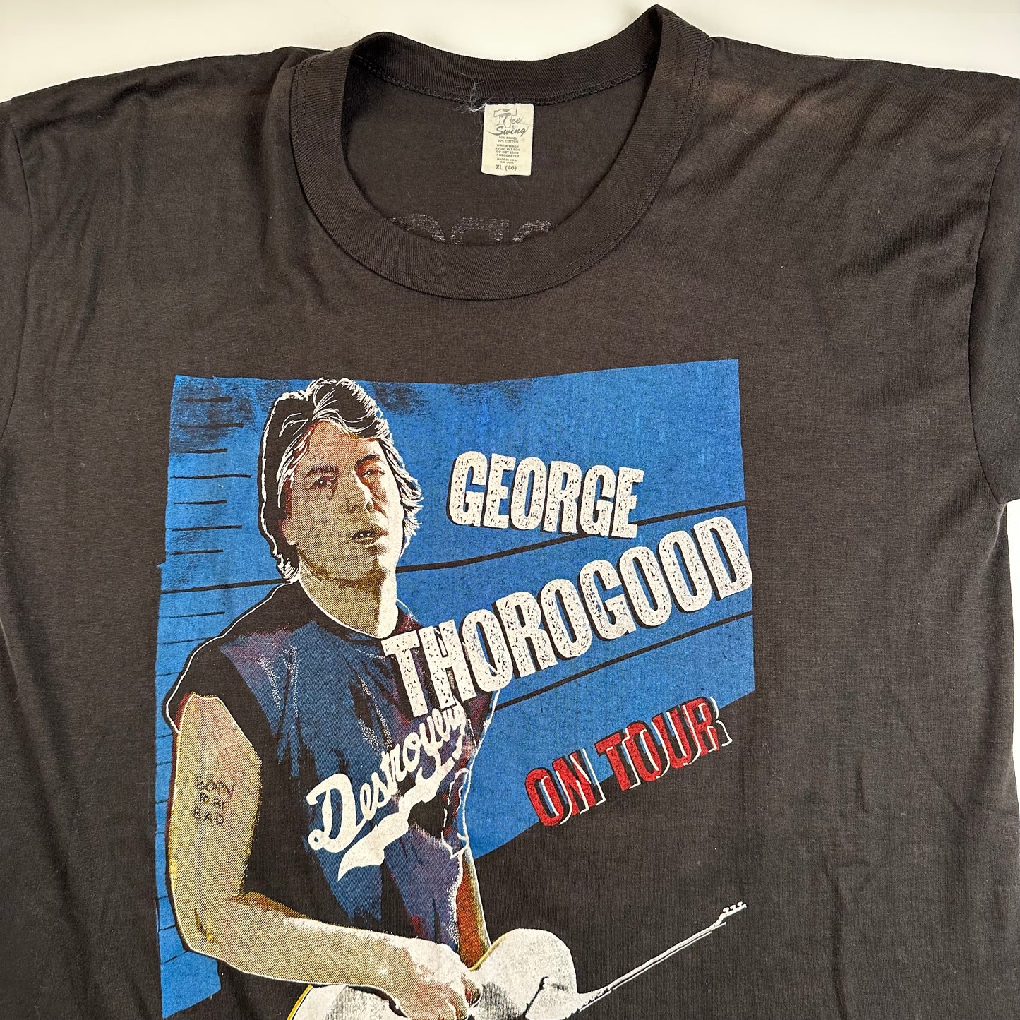 Vintage 80s George Thorogood Shirt XL Born To Be Bad