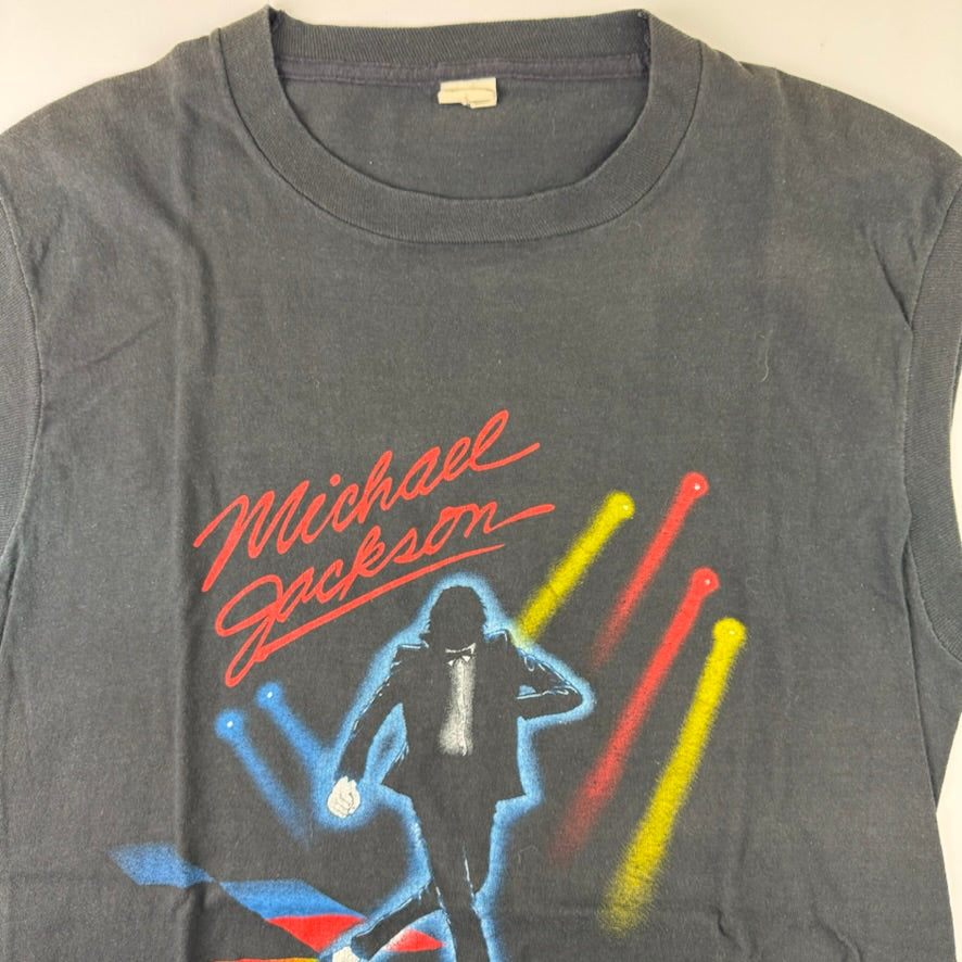 Vintage 1984 Michael Jackson Sleeveless Shirt Large Victory