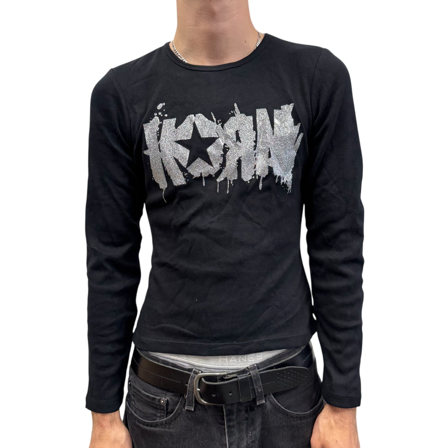 Vintage 2000s Korn Women’s Shirt Large Glitter