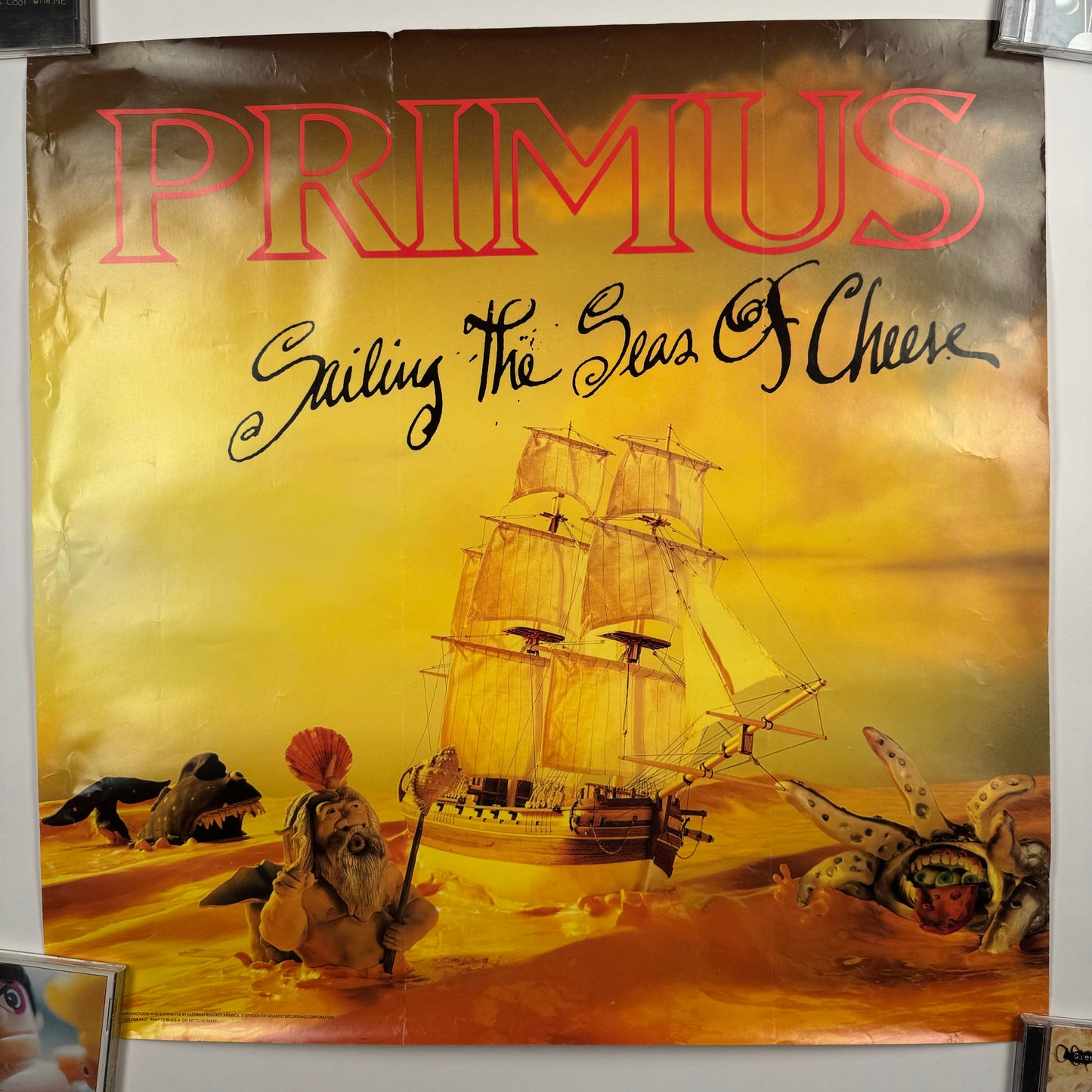 Vintage 1991 Primus Poster Sailing The Sea Of Cheese