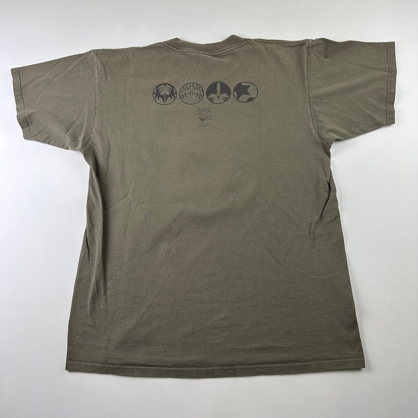 Vintage 90s Kiss Shirt Large Army