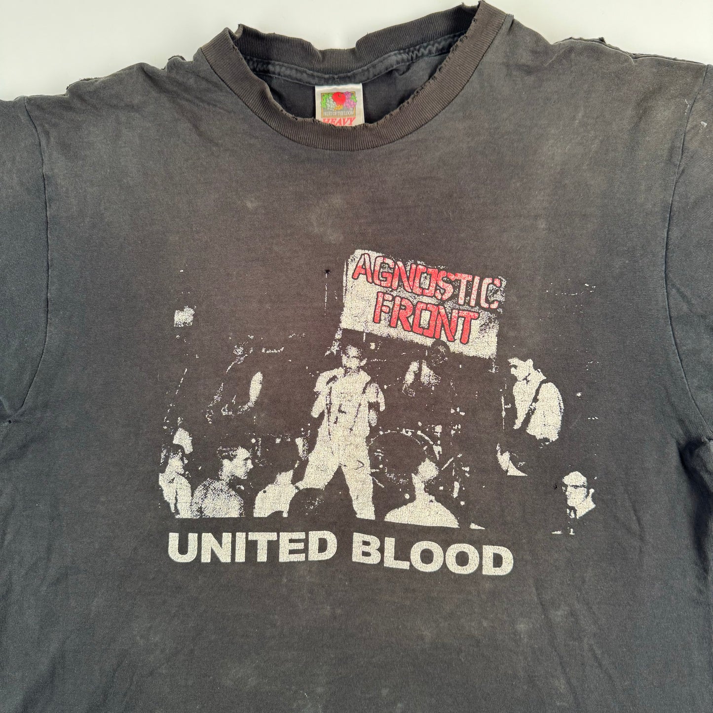 Vintage 90s Agnostic Front Shirt Large United Blood