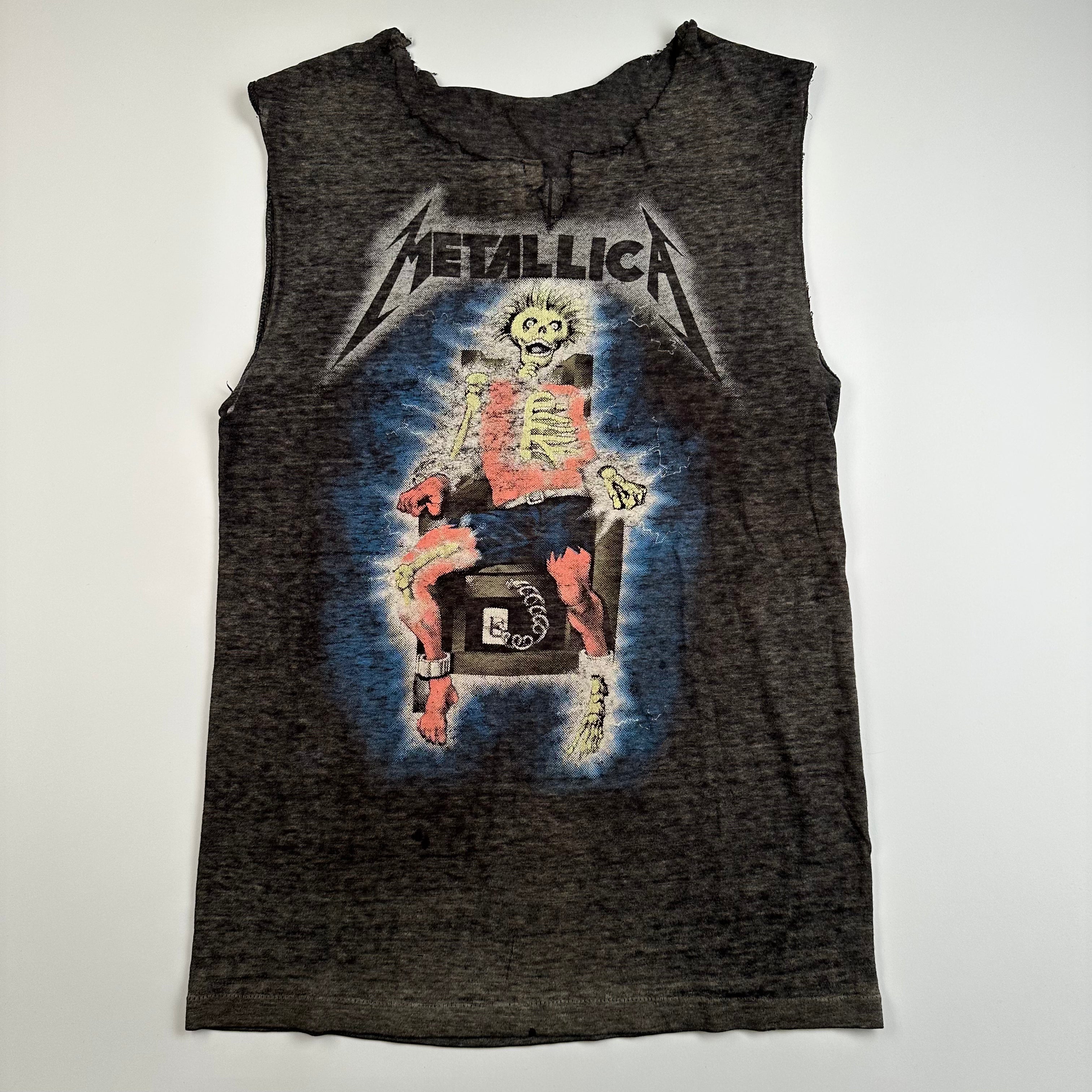 Vintage 1987 Metallica Sleeveless Shirt Small Kill Em All Madd Vintage