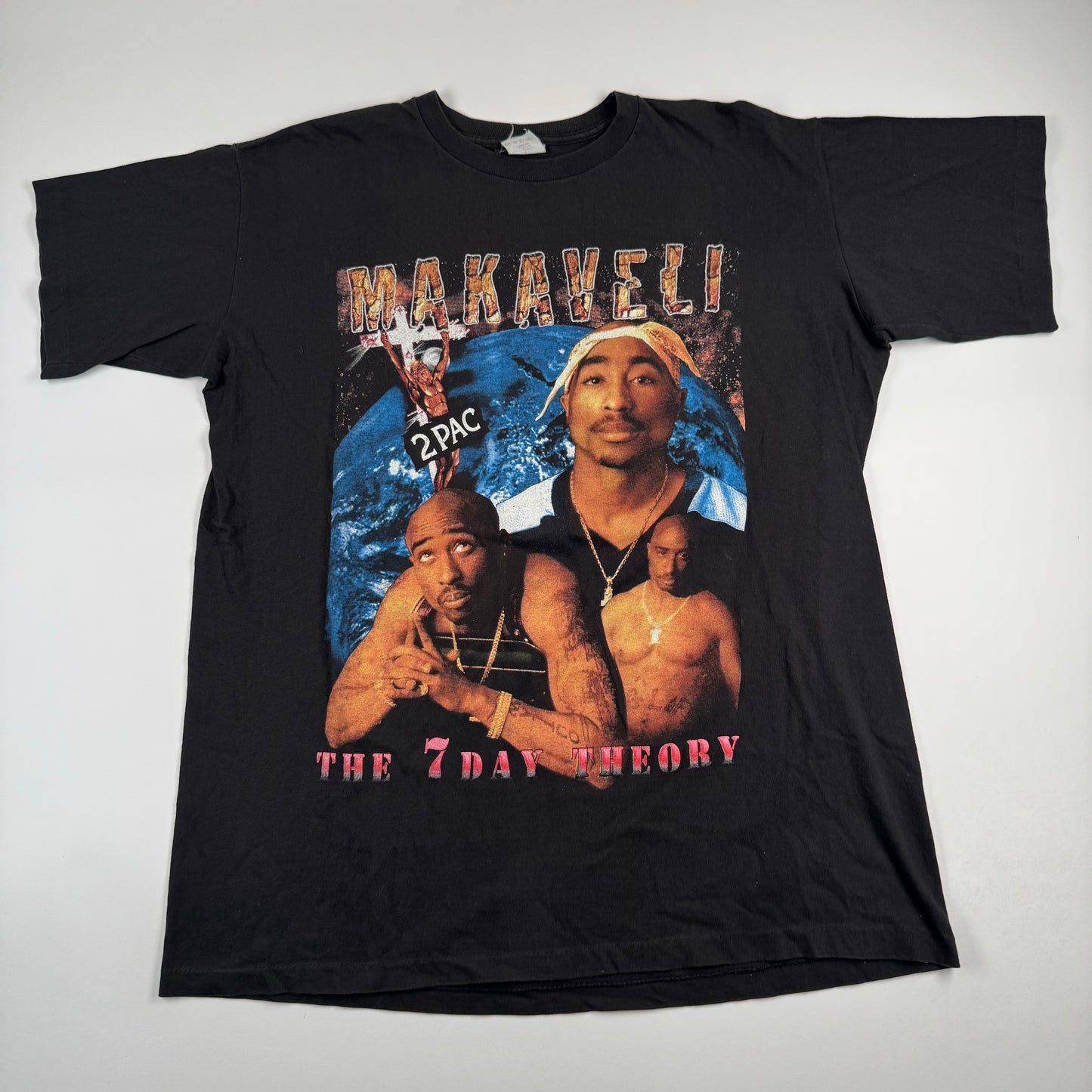 Vintage 90s Tupac Shirt XXL Rap Tee The 7 Day Theory
